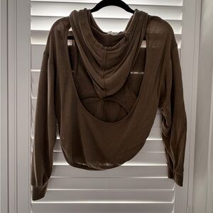 FP Movement by Free People Green Open-Back Hoodie